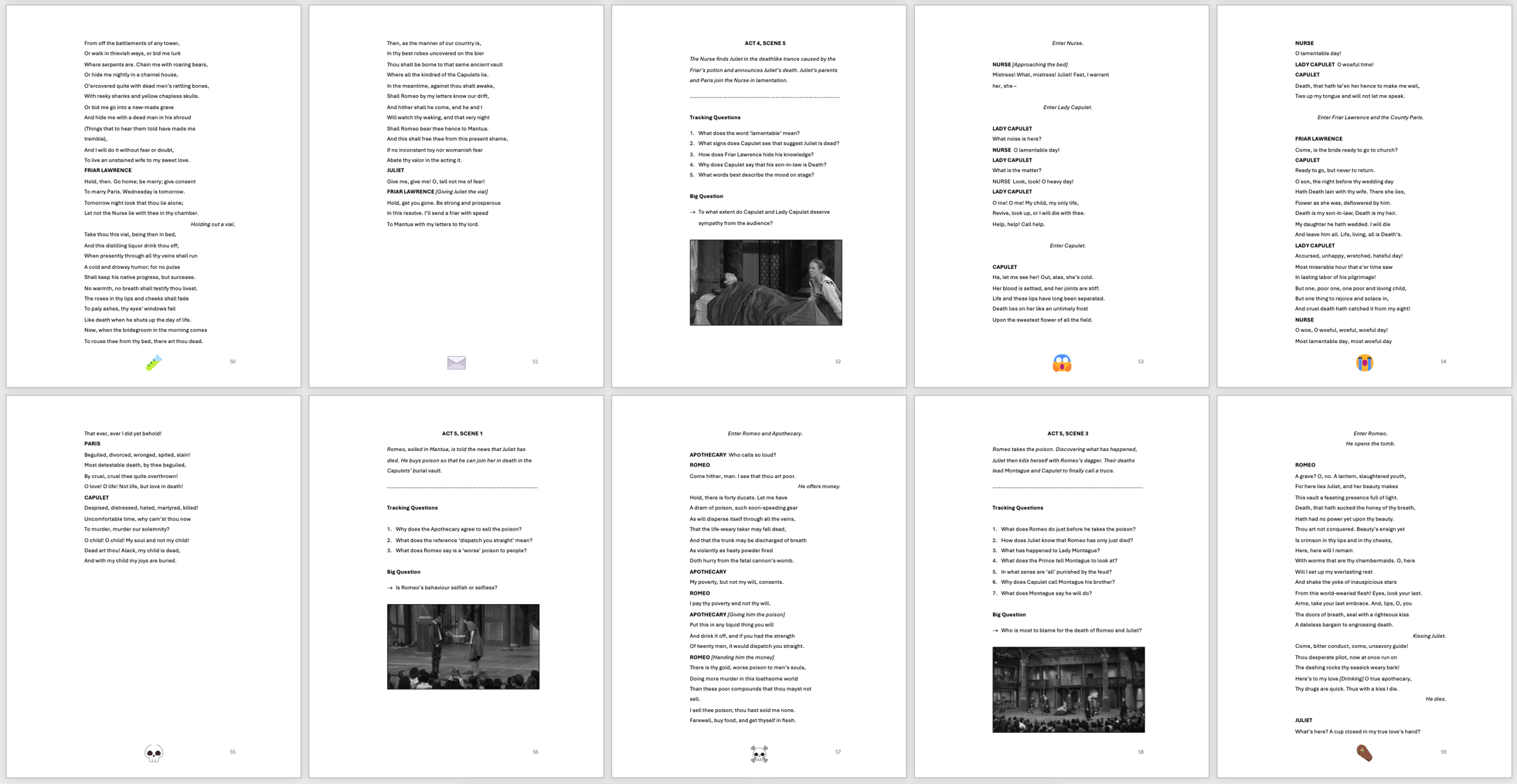 Romeo and Juliet Study Booklet for KS3 | English Teaching Resource