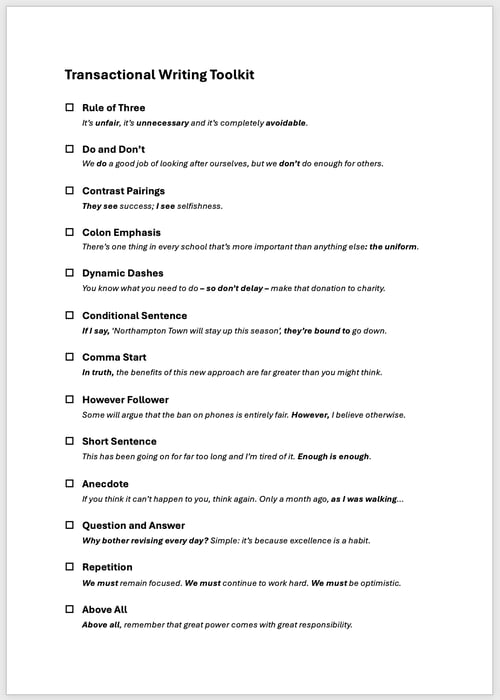 Transactional Writing Toolkit Image