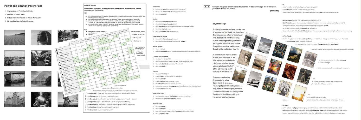 Power and Conflict Teaching Resource Bundle | KS4 English Teaching Resource
